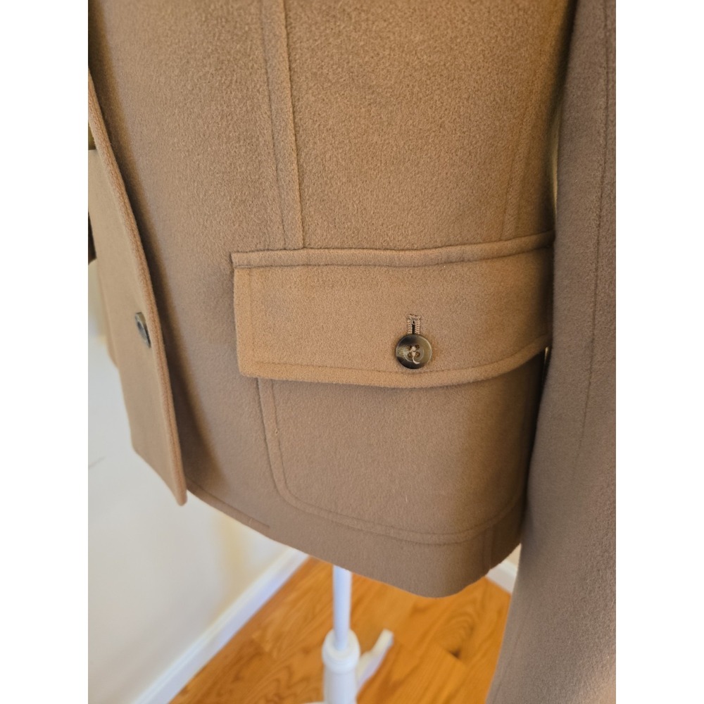 LL Bean Ladies Blazer Camel Wool/Angora Blend Two-Button Collegiate Med Reg - Picture 7 of 15